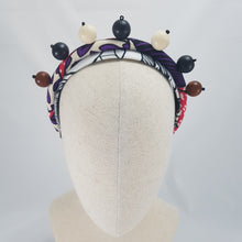 Load image into Gallery viewer, Bantu African Wax Print Headband Crown by Martine Henry Millinery