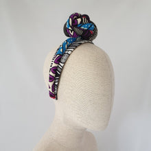 Load image into Gallery viewer, Top Knot African Wax Print Turban Headband by Martine Henry Millinery