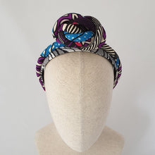 Load image into Gallery viewer, Top Knot African Wax Print Turban Headband by Martine Henry Millinery