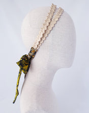 Load image into Gallery viewer, Elsa Straw and African Wax Print headband by Martine Henry Millinery
