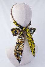 Load image into Gallery viewer, Elsa Straw and African Wax Print headband by Martine Henry Millinery