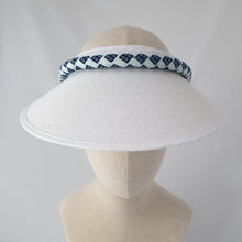 Load image into Gallery viewer, White Serena Sun Visor by Martine Henry Millinery