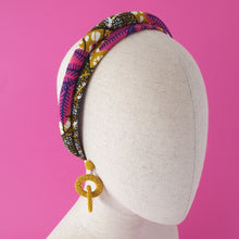 Load image into Gallery viewer, Toni African Wax Print headband by Martine Henry Millinery