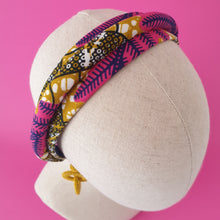 Load image into Gallery viewer, Toni African Wax Print headband by Martine Henry Millinery
