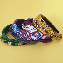 Load image into Gallery viewer, Jayeola African Wax Print Headband by Martine Henry Millinery