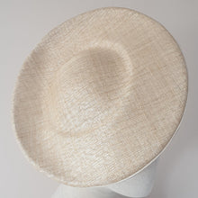 Load image into Gallery viewer, Ziada Saucer Hat in Natural/Silver by Martine Henry Millinery
