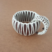 Load image into Gallery viewer, Brown wooden bracelet cuff