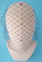 Load image into Gallery viewer, Noir Pixie Dust Crystal Spot Veil