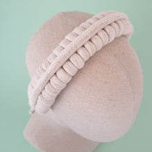 Load image into Gallery viewer, Zulekha Macrame knotted headband in natural by Martine Henry Millinery