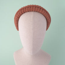 Load image into Gallery viewer, Zulekha Macrame knotted headband in terracotta by Martine Henry Millinery