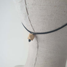 Load image into Gallery viewer, Abacus Geometric natural colour wood bead headband handmade _Martine Henry Millinery