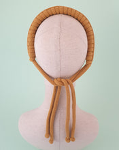 Load image into Gallery viewer, Zulekha Macrame knotted headband in mustard  by Martine Henry Millinery