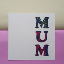 Load image into Gallery viewer, Mum African Wax Print Greeting Card by Martine Henry Millinery
