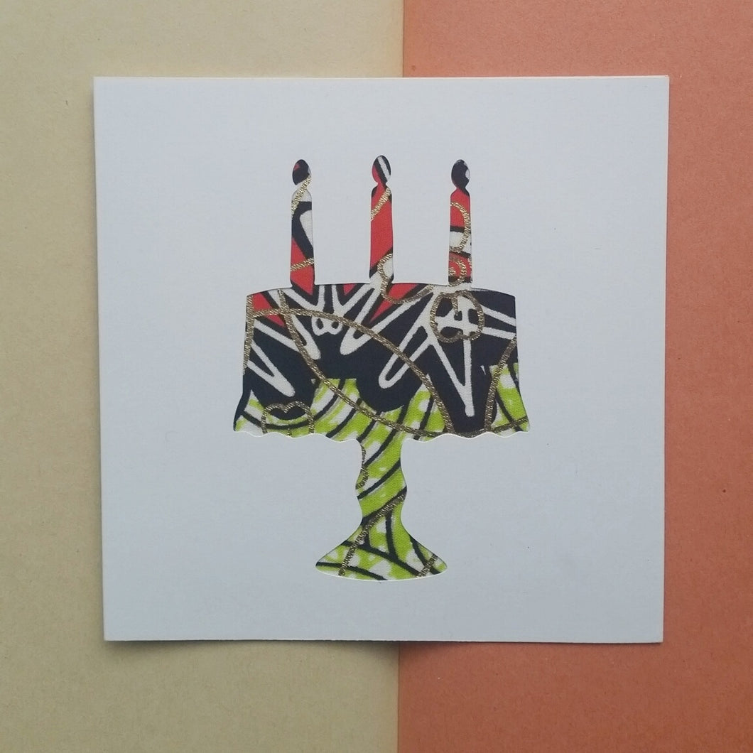 3 Candle Cake - Card