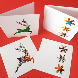 Pack of 4 African Wax Print Christmas Cards