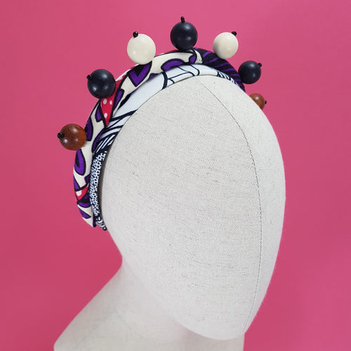 Bantu African Wax Print Headband Crown by Martine Henry Millinery