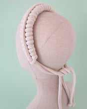 Load image into Gallery viewer, Zulekha Macrame knotted headband in natural/ gold by Martine Henry Millinery
